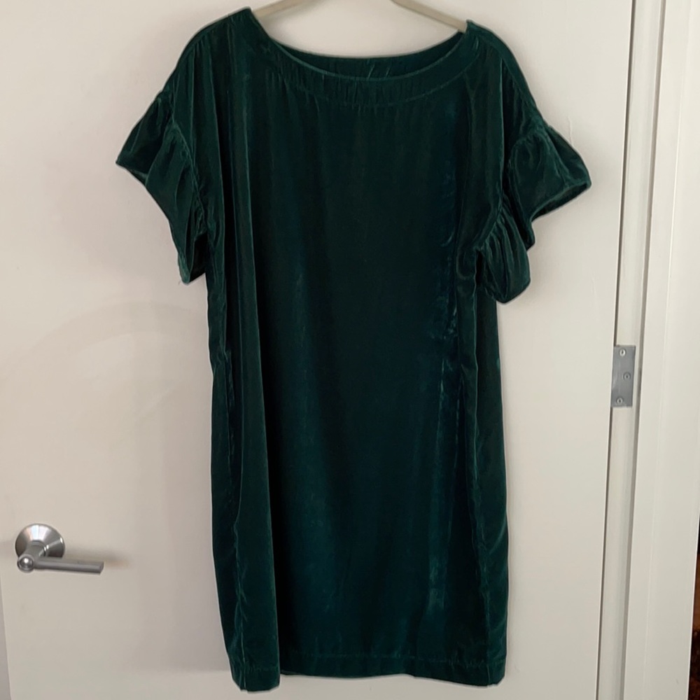 Gap Emerald Green Velvet Dress